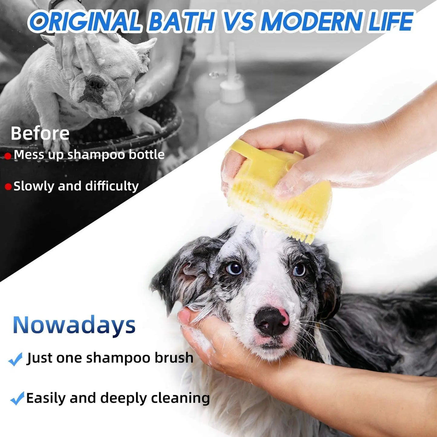 Dog Bath Shampoo Brush