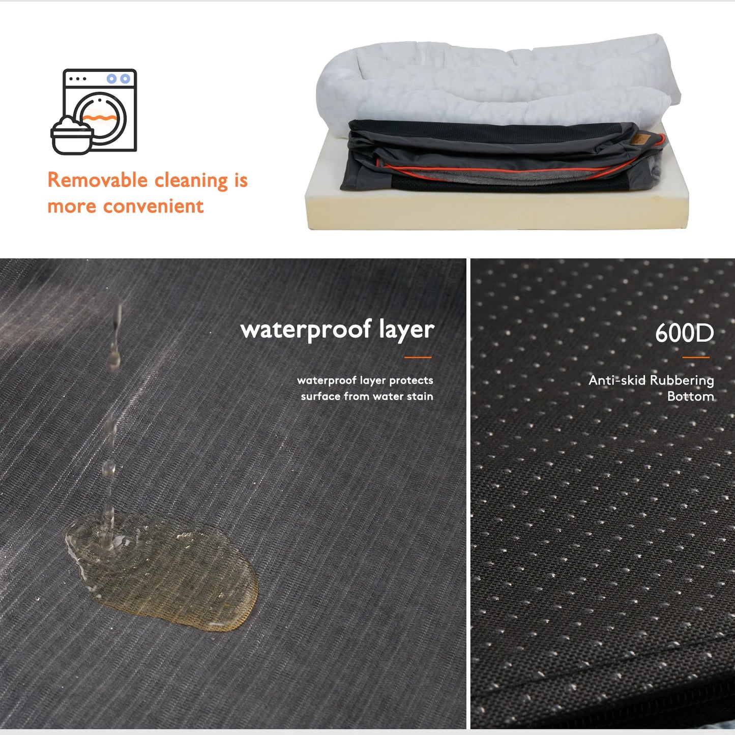 Orthopedic Waterproof Triple Layer Pet Bed
